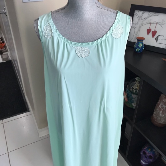 1960’s Vintage Mint Green Nightgown set / Peignoir - Picture 7 of 9